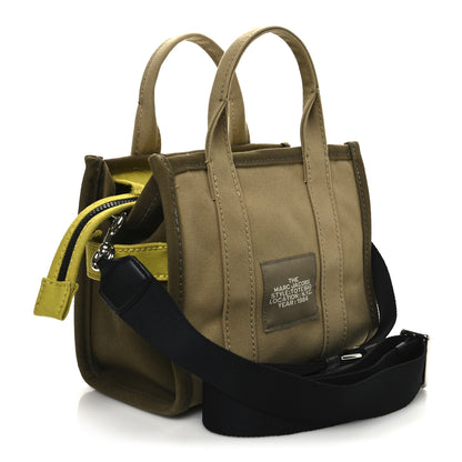 Marc Jacobs Cotton Canvas Small The Traveler Tote Bag Slate Green Multicolor 3 of 10