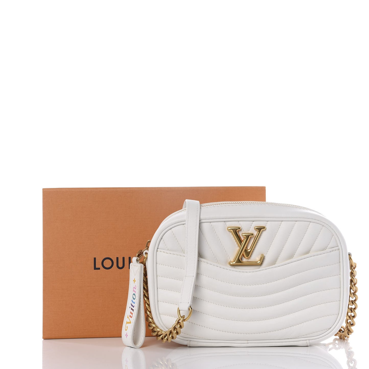Calfskin New Wave Camera Bag White