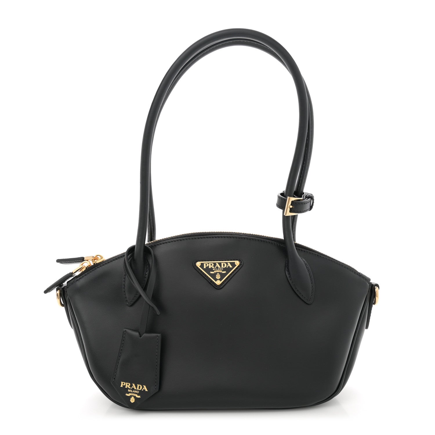 Prada City Calf Small Triangle Shoulder Bag Black 1 of 10