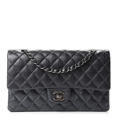Chanel Iridescent Caviar Quilted Medium Double Flap Black 1 of 13