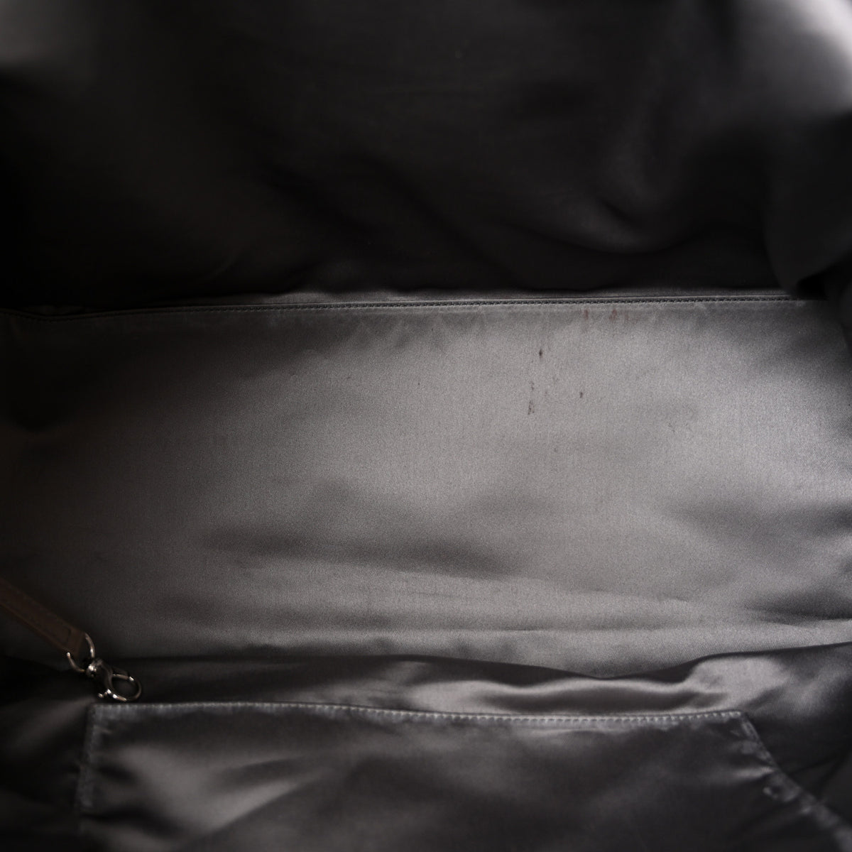 Lambskin Quilted Large East West Tote Black
