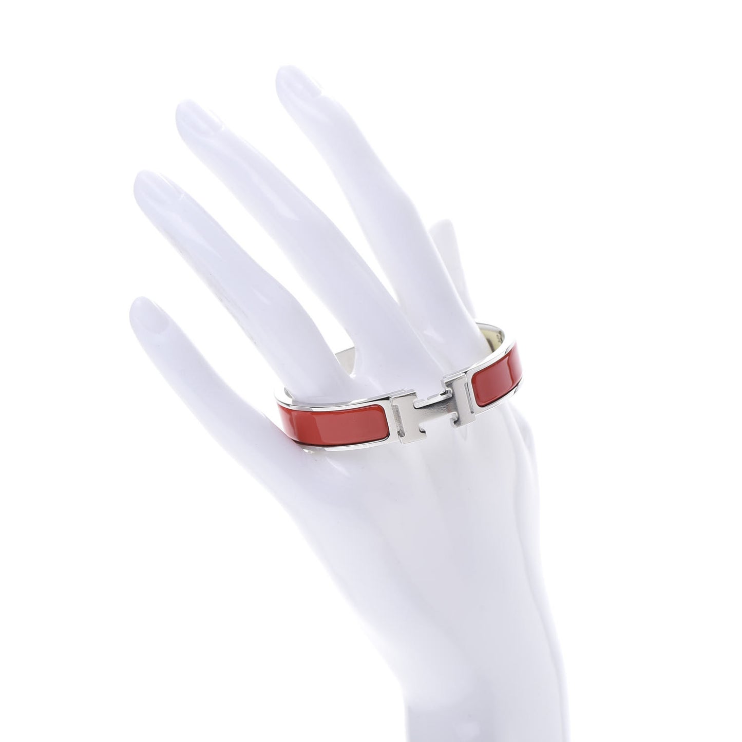 Enamel Narrow Clic Clac H Bracelet PM Rouge