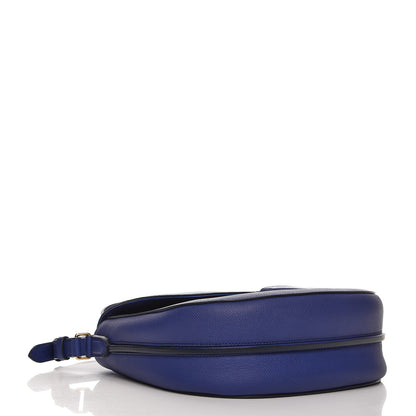 Celine Grained Calfskin Medium Trotteur Indigo 4 of 7