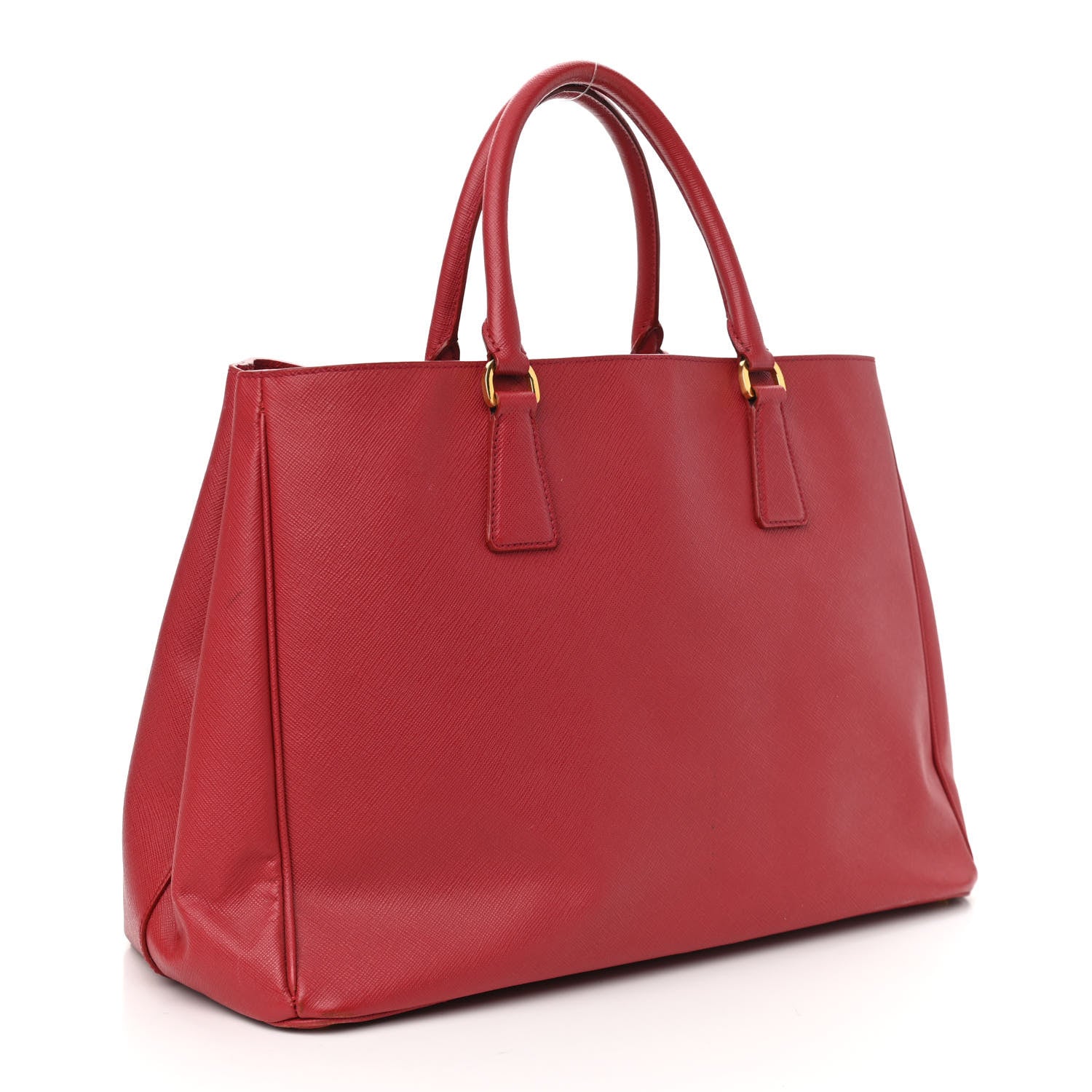 Prada Saffiano Lux Large Tote Fuoco 3 of 20