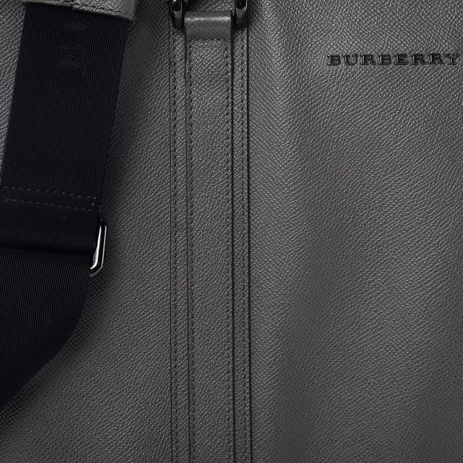 Burberry Textured Calfskin Briefcase Grey 17 of 17