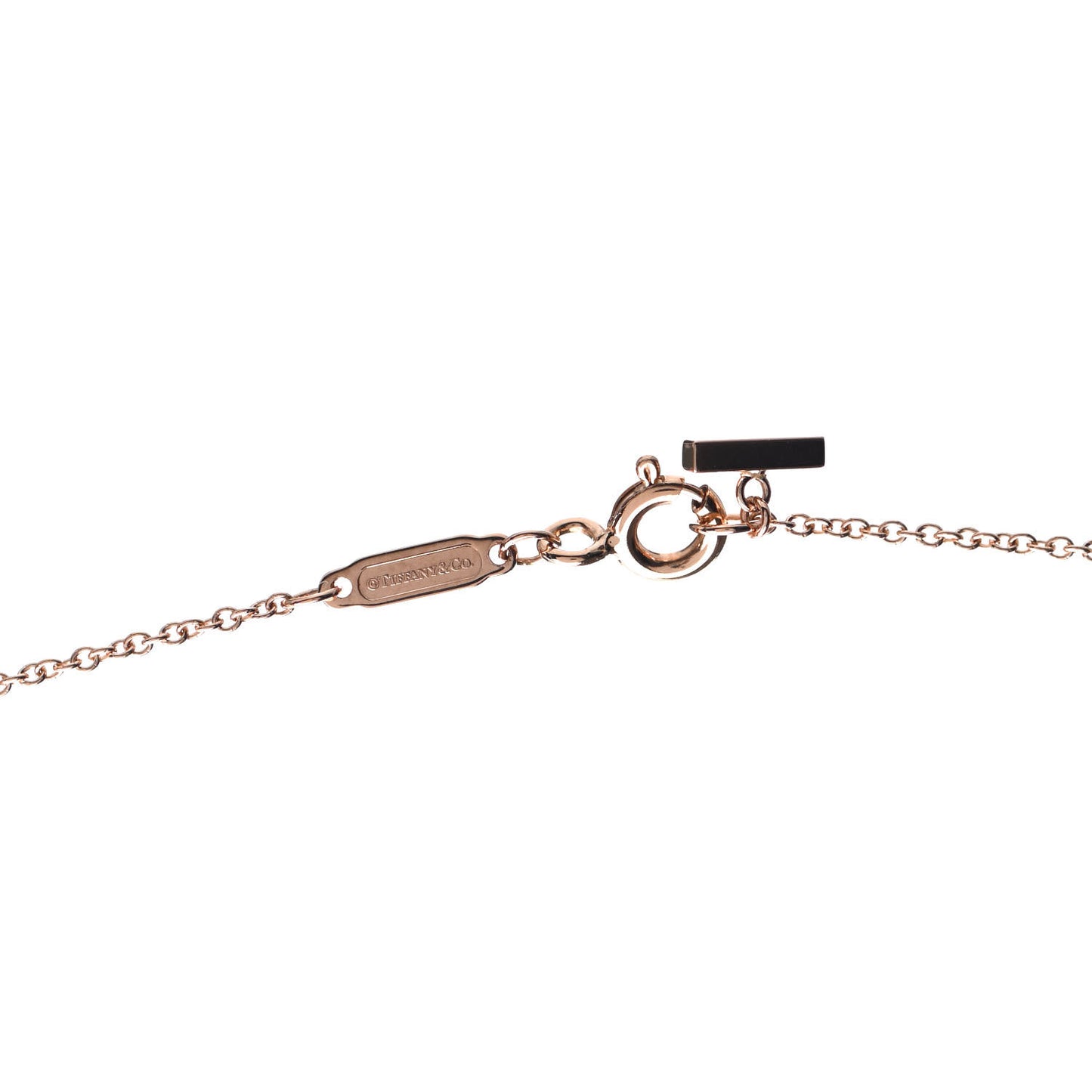 18K Rose Gold Small T Smile Pendant Necklace