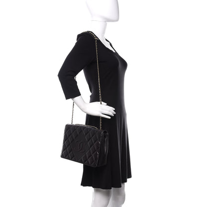 Chanel Lambskin Quilted Medium Diamond CC Flap Black 2 of 18