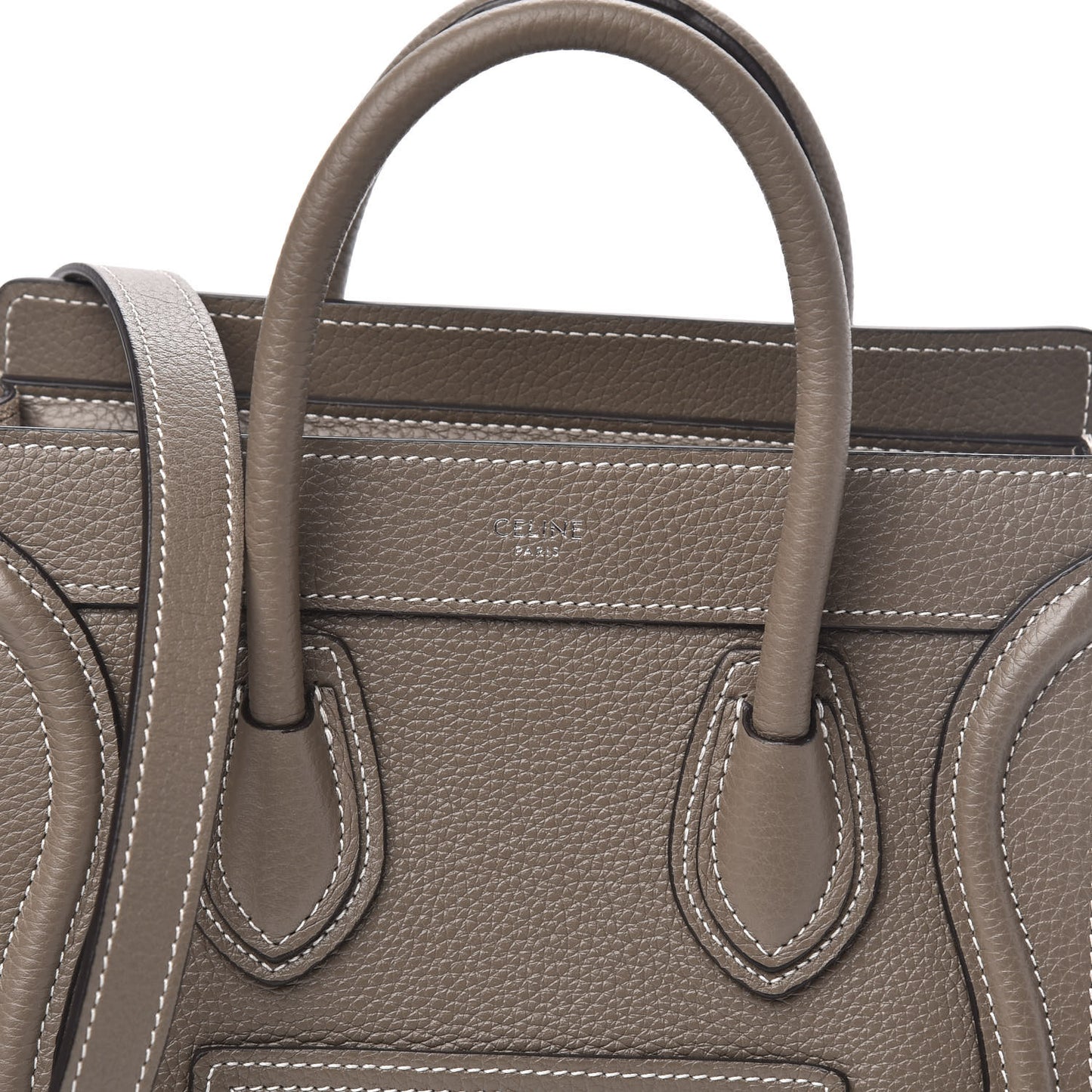 Drummed Calfskin Nano Luggage Souris