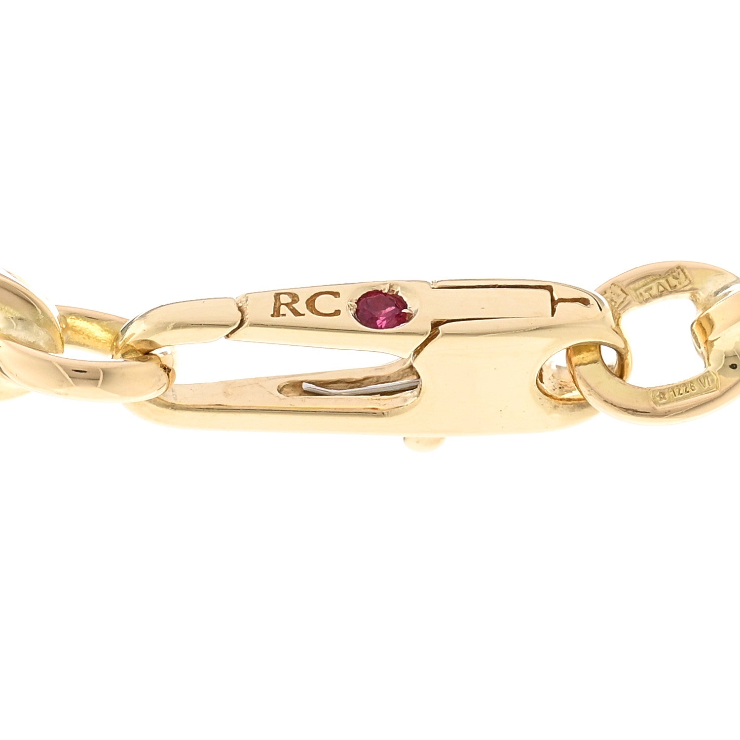 Roberto Coin 18K Yellow Gold Paper Clip Link Necklace 18" 5 of 5