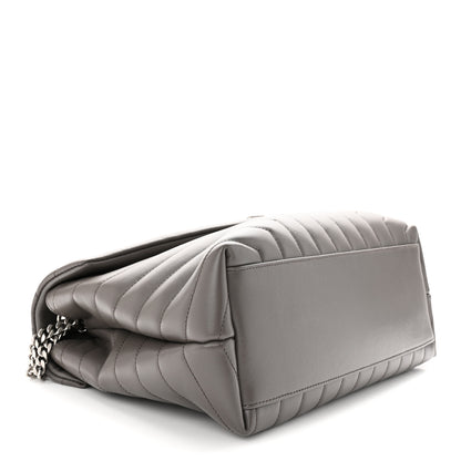 Saint Laurent Calfskin Y Quilted Monogram Medium Loulou Chain Satchel Earth 4 of 10