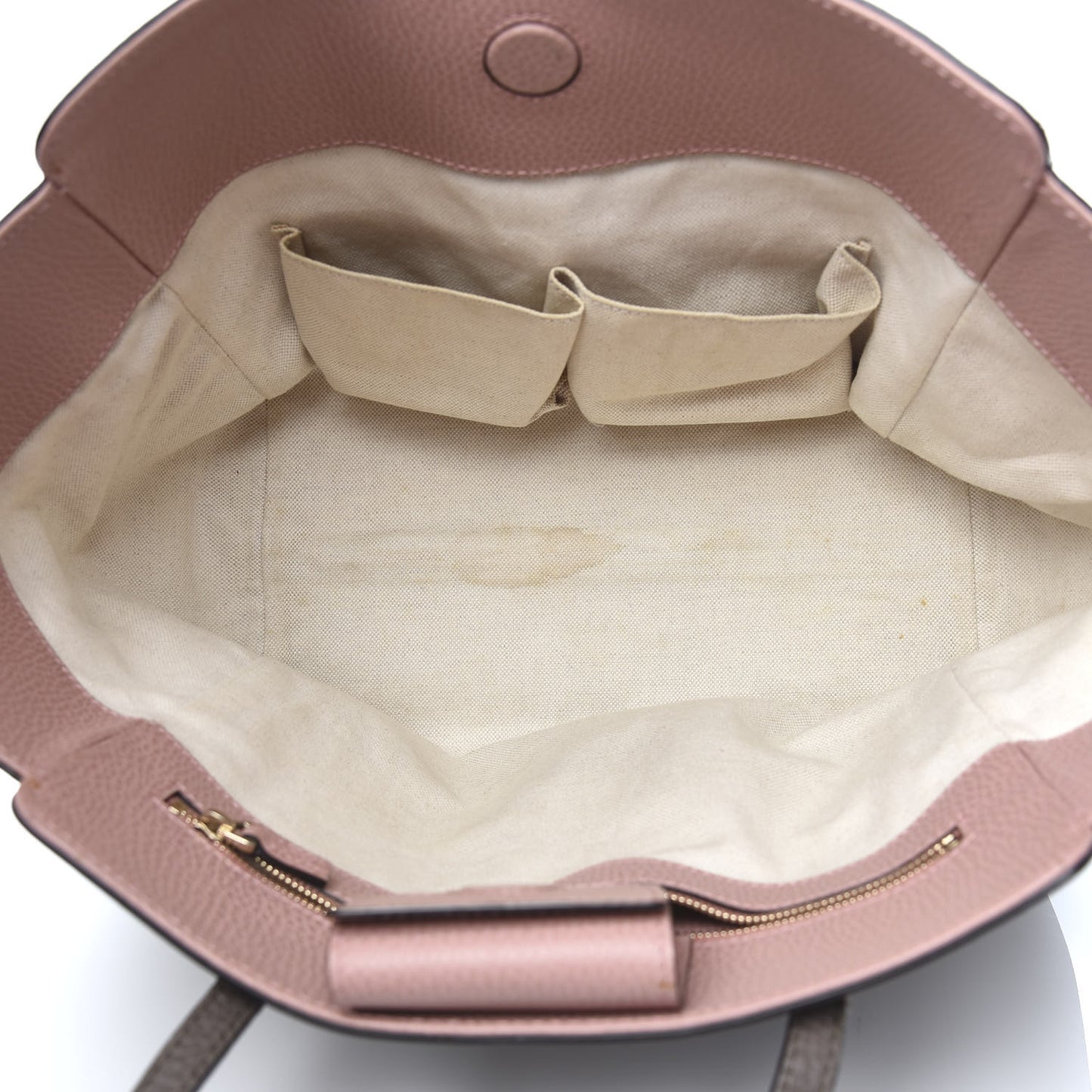 Dollar Calfskin Small Swing Tote Grey Field Soft Pink