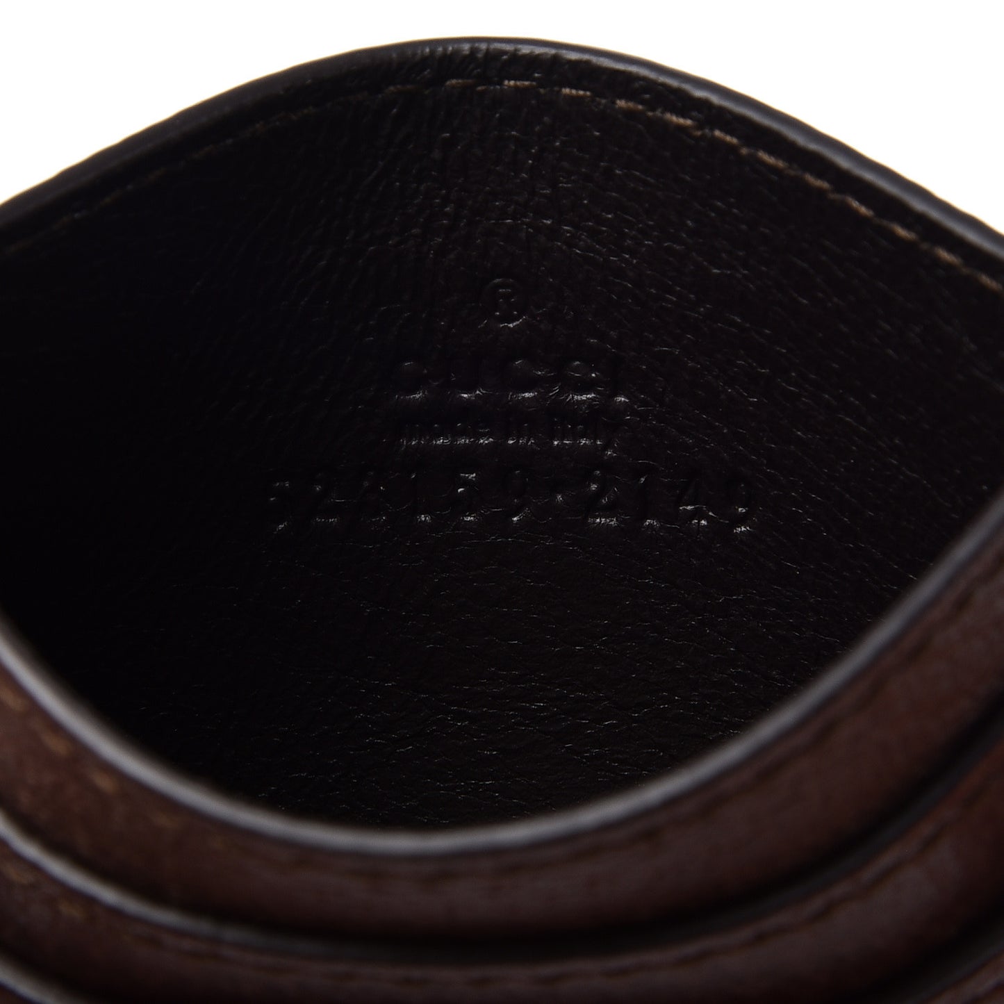 GG Supreme Monogram Ophidia Card Holder Brown