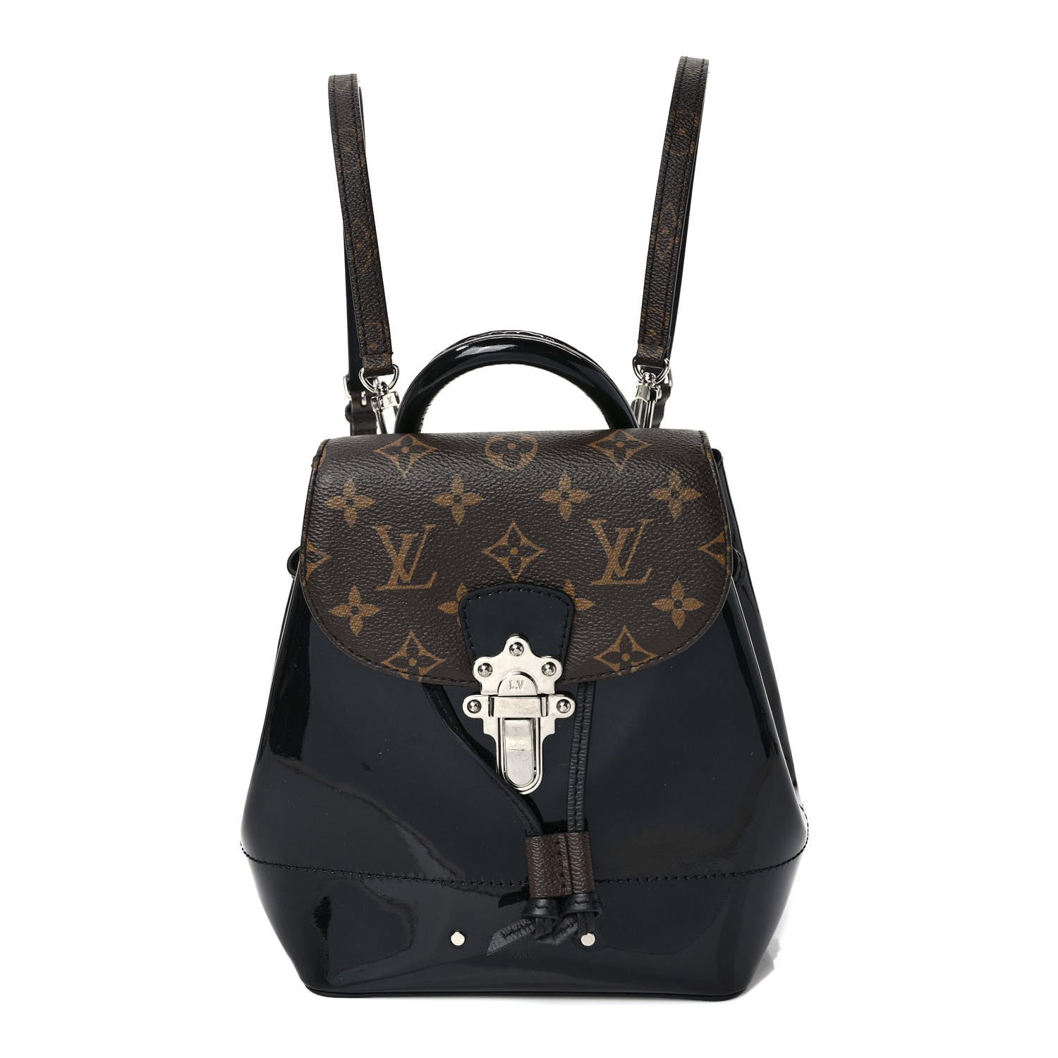 Louis Vuitton Patent Monogram Hot Springs Backpack Black 1 of 8