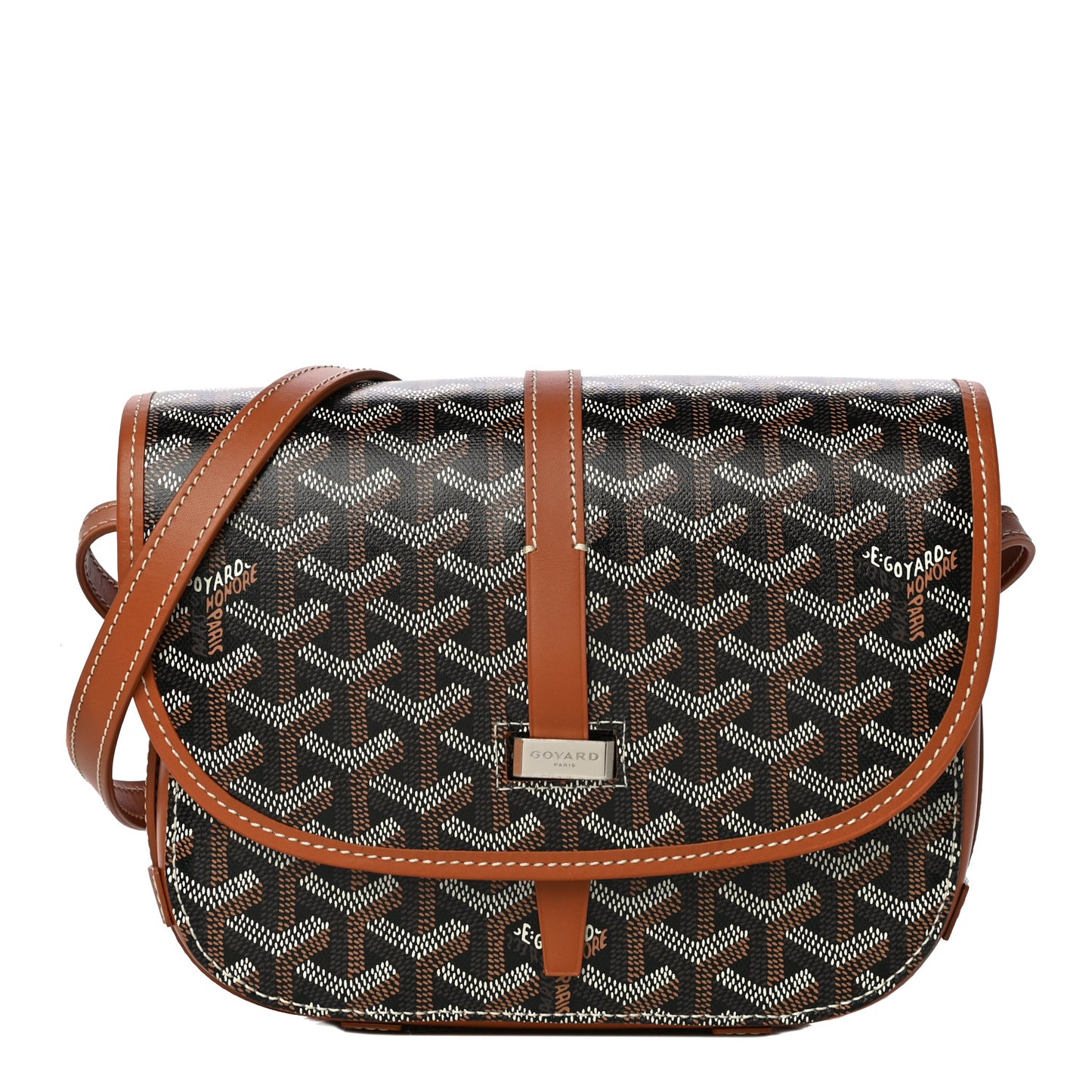 Goyardine Belvedere II PM Messenger Bag Black Gold