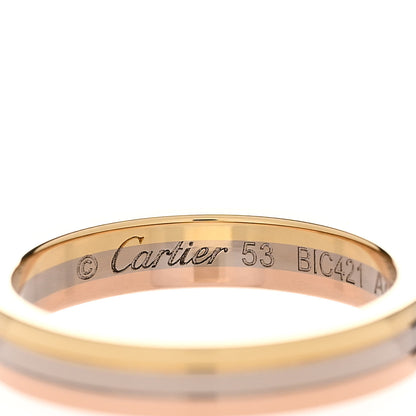 Cartier 18K Pink White Yellow Gold 3.5mm Vendome Louis Cartier Wedding Band Ring 53 6.5 4 of 6