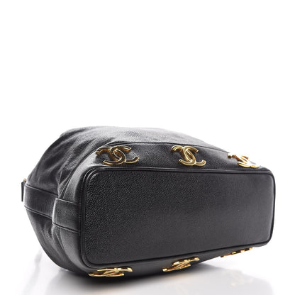Chanel Caviar CC Drawstring Shoulder Bag Black 5 of 10