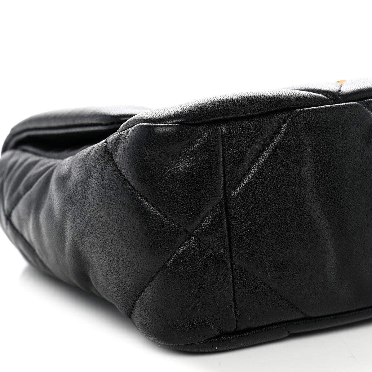 Goatskin Quilted Medium Chanel 19 Flap Black