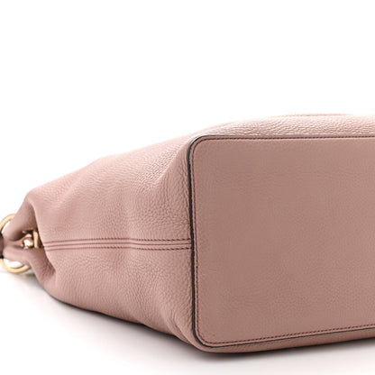 Gucci Pebbled Calfskin Large Soho Hobo Camelia 9 of 10