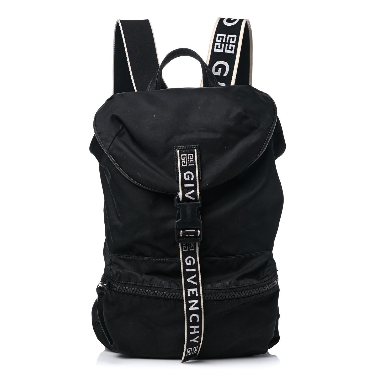 Nylon Logo Backpack Black