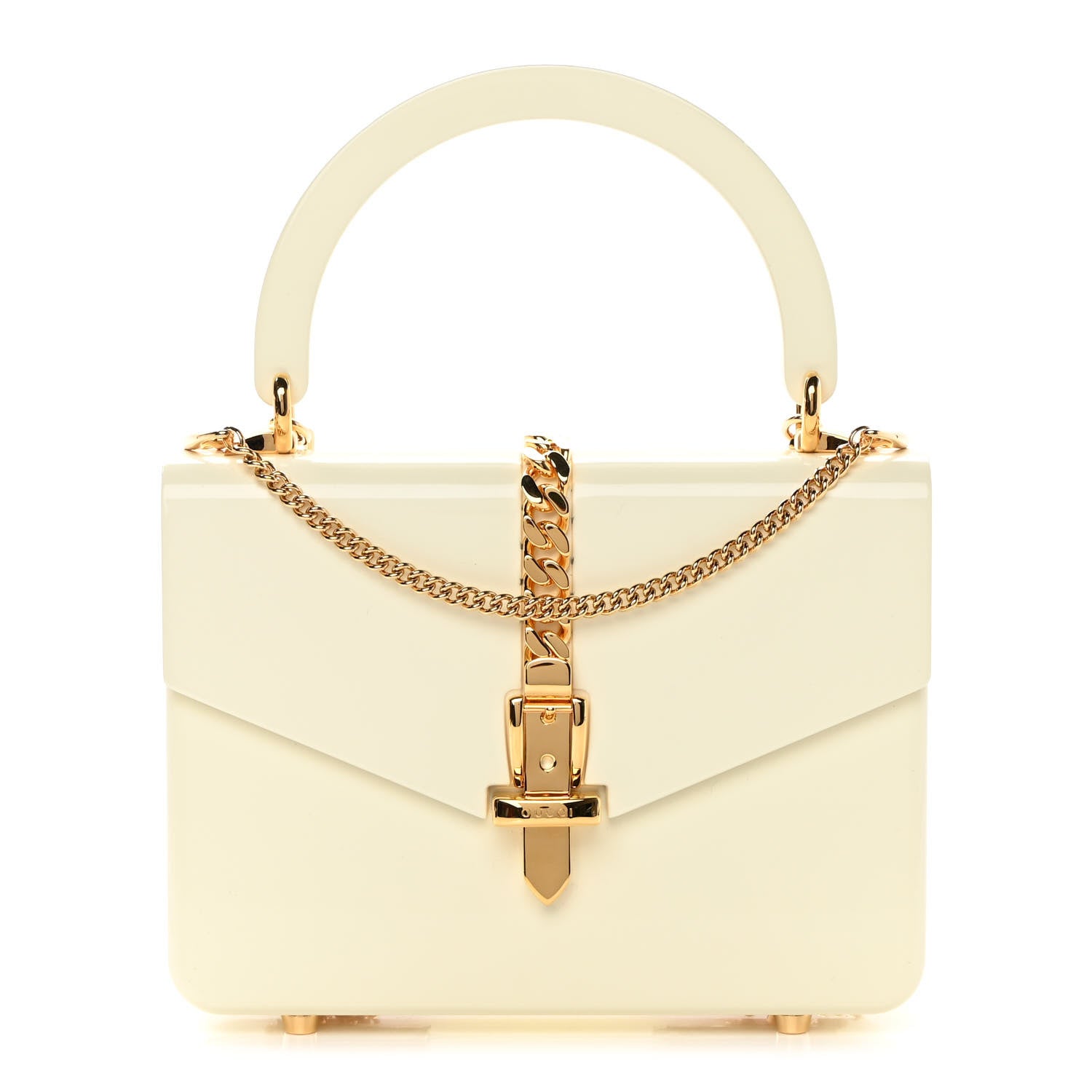 Gucci Plexiglass Mini Sylvie 1969 Top Handle Bag Ivory 1 of 10
