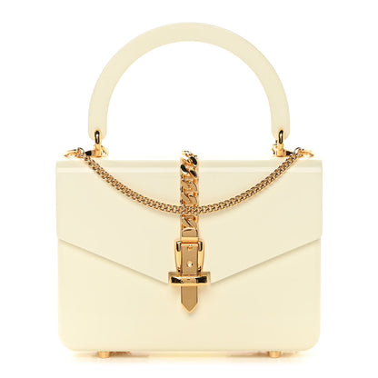 Gucci Plexiglass Mini Sylvie 1969 Top Handle Bag Ivory 1 of 10