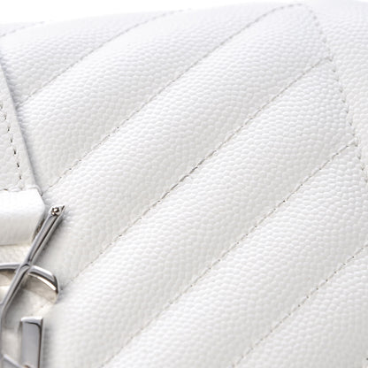 Saint Laurent Grain De Poudre Textured Mixed Matelasse Medium Triquilt Monogram Satchel Porcellana 9 of 9
