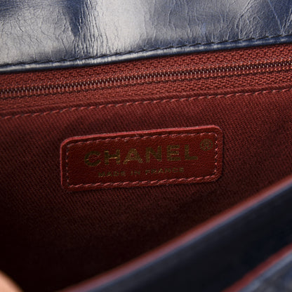 Chanel Glazed Calfskin Quilted Medium Bubble CC Flap Navy 5 of 11