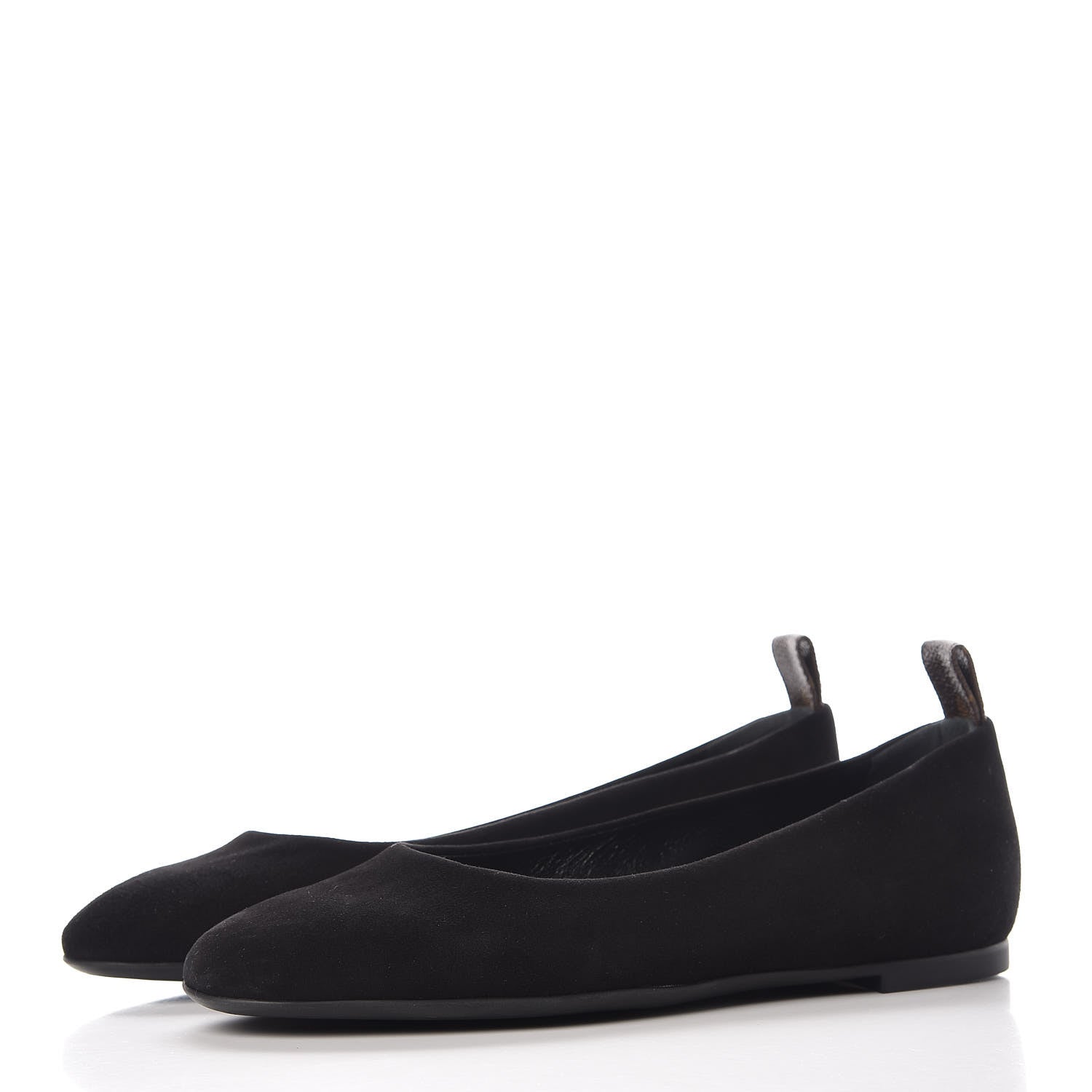 Louis Vuitton Suede Monogram Uniformes Ballet Flats 37.5 Black 3 of 12