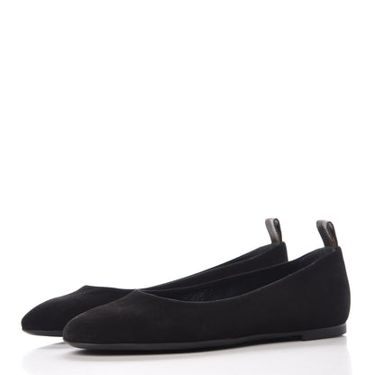 Louis Vuitton Suede Monogram Uniformes Ballet Flats 37.5 Black 3 of 12