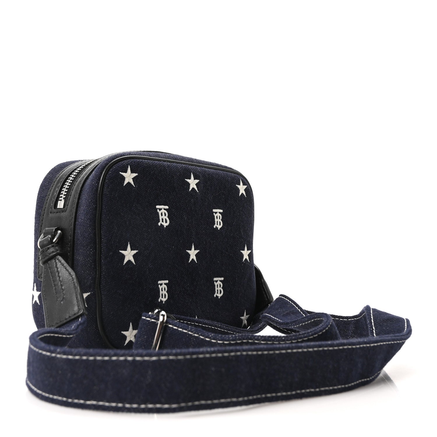 Burberry ビンテージデニム風　ボディバッグ Burberry Denim TB Camera Bag Indigo 1822524 – FASHIONPHILE