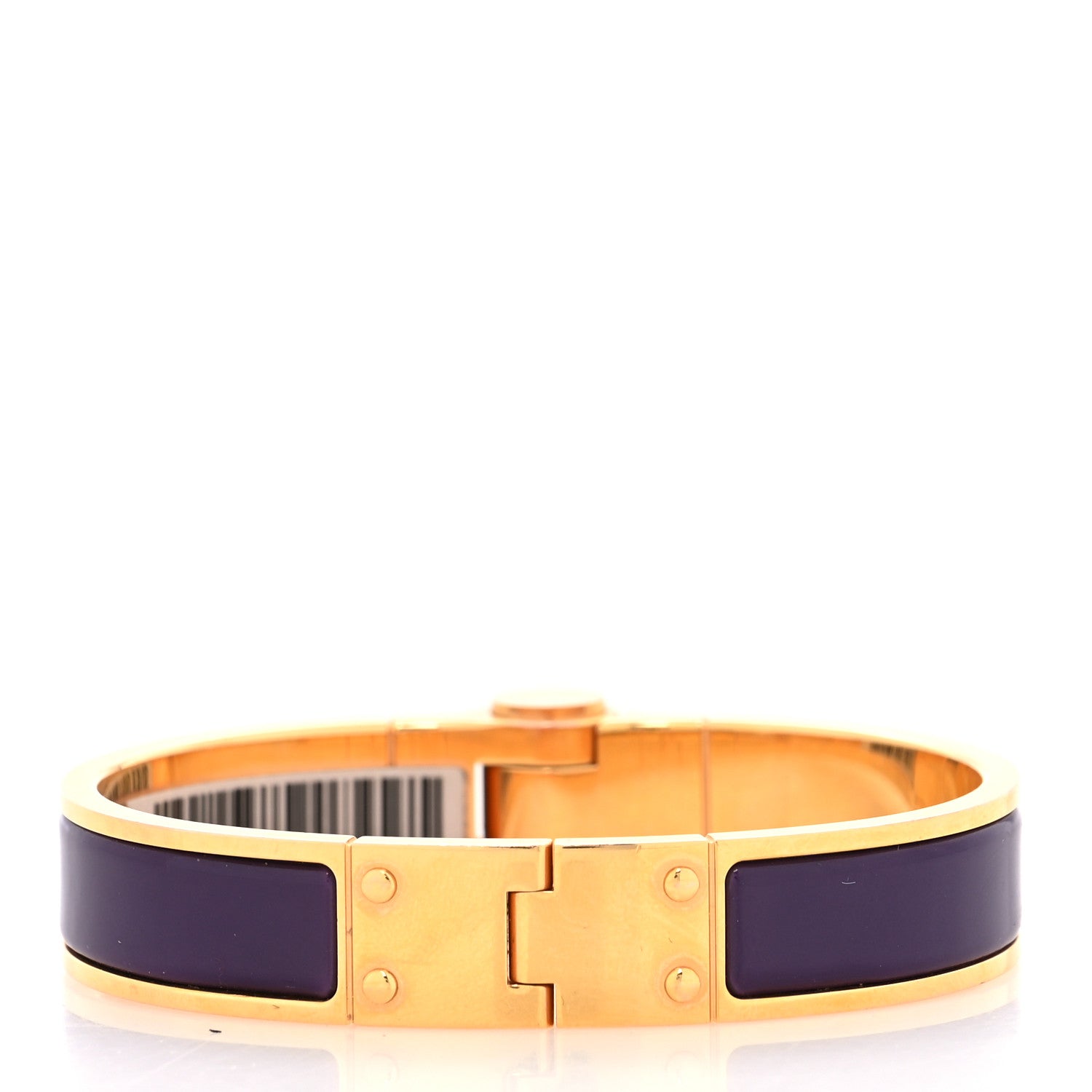 Hermes Enamel Narrow Charniere Hinged Bracelet S Raisin 3 of 5