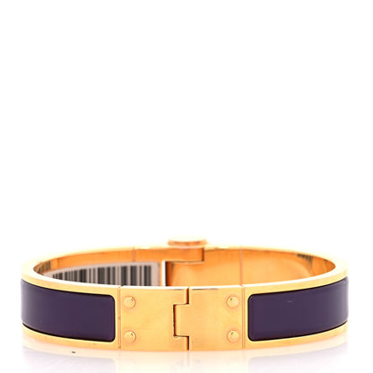 Hermes Enamel Narrow Charniere Hinged Bracelet S Raisin 3 of 5