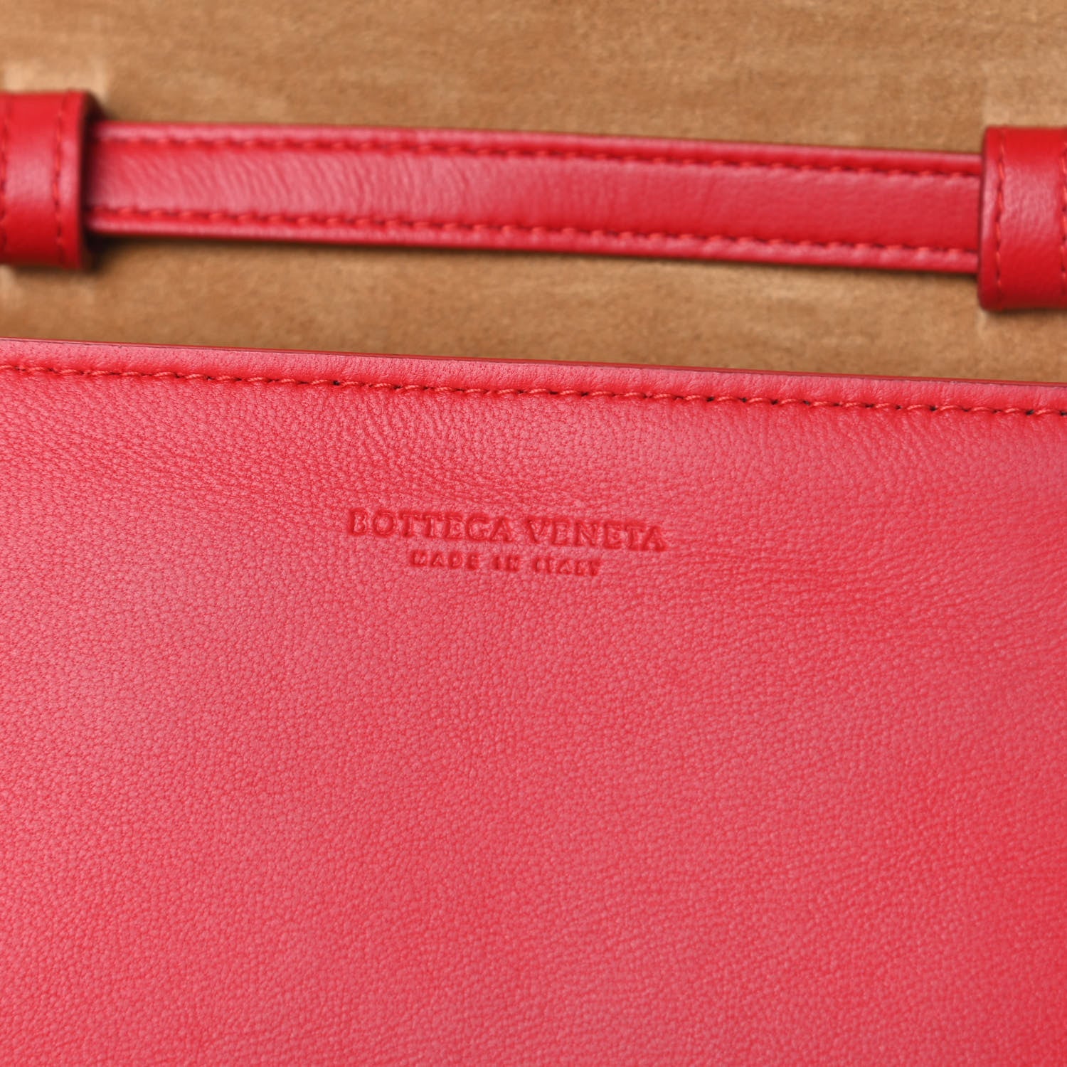 Bottega Veneta Lambskin Maxi Intrecciato Mini Cassette Crossbody Bag Bright Red 6 of 10