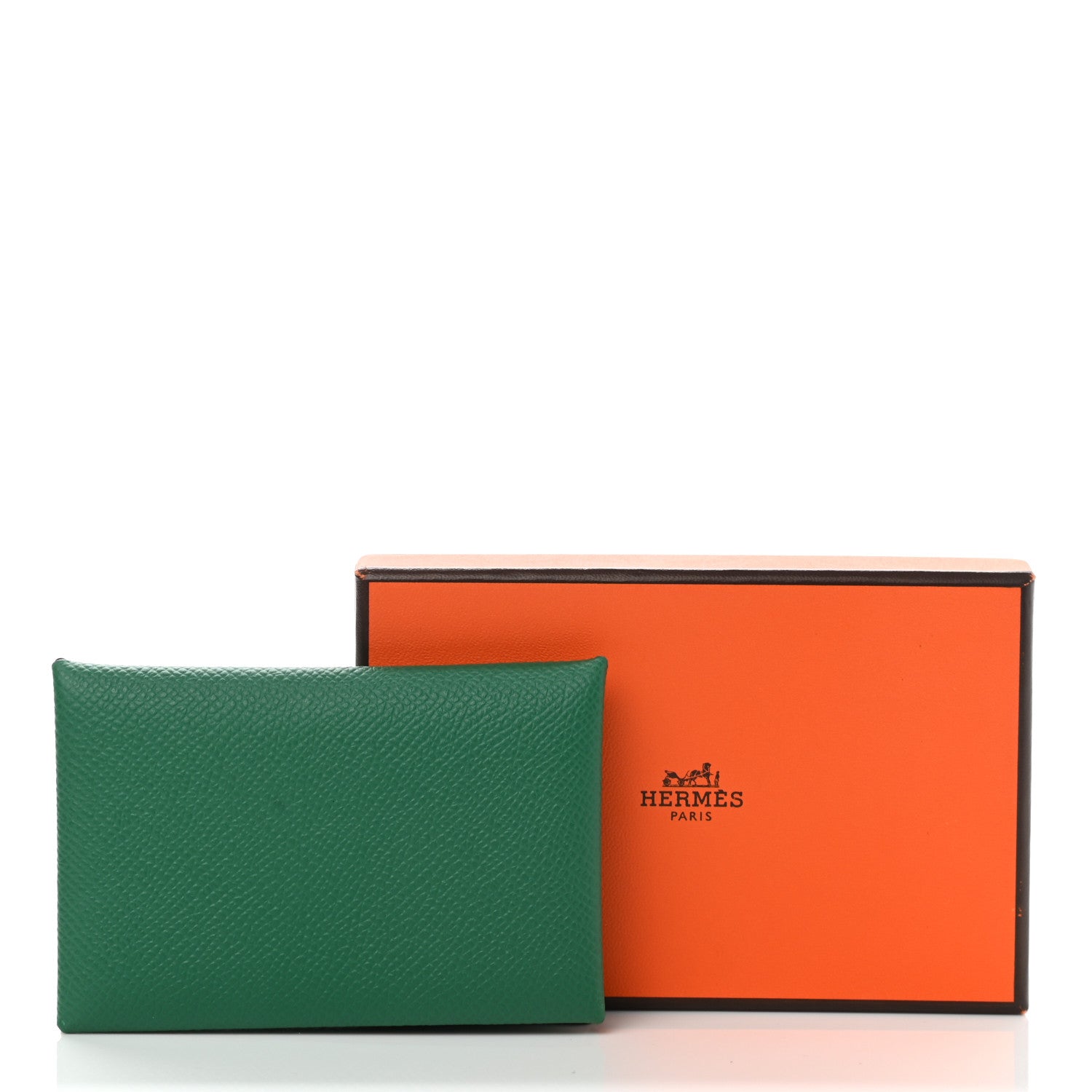 Hermes Epsom Calvi Card Case Vert Vertigo 8 of 8