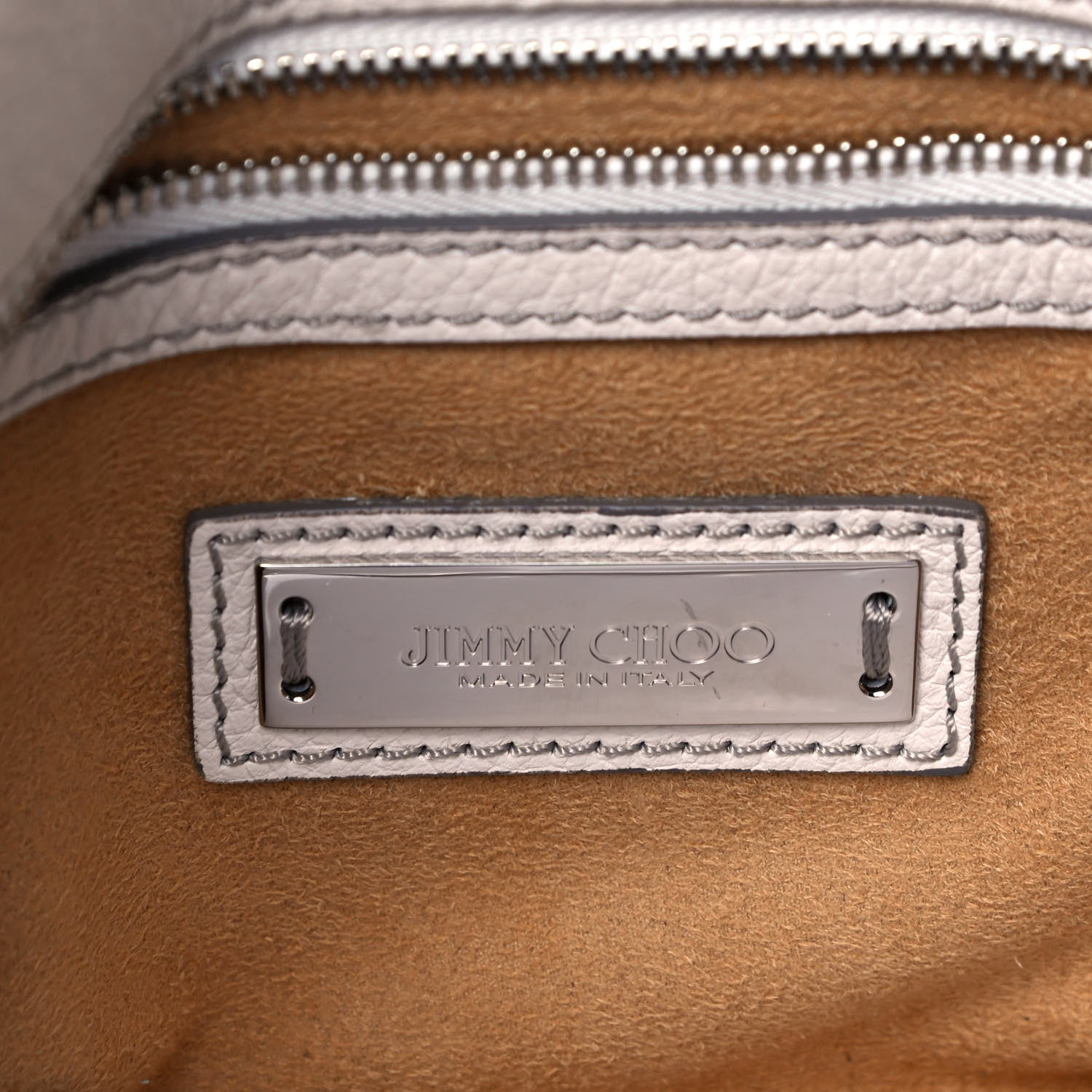 Jimmy Choo Calfskin Studded Rivera Flap Clutch White 6 of 9