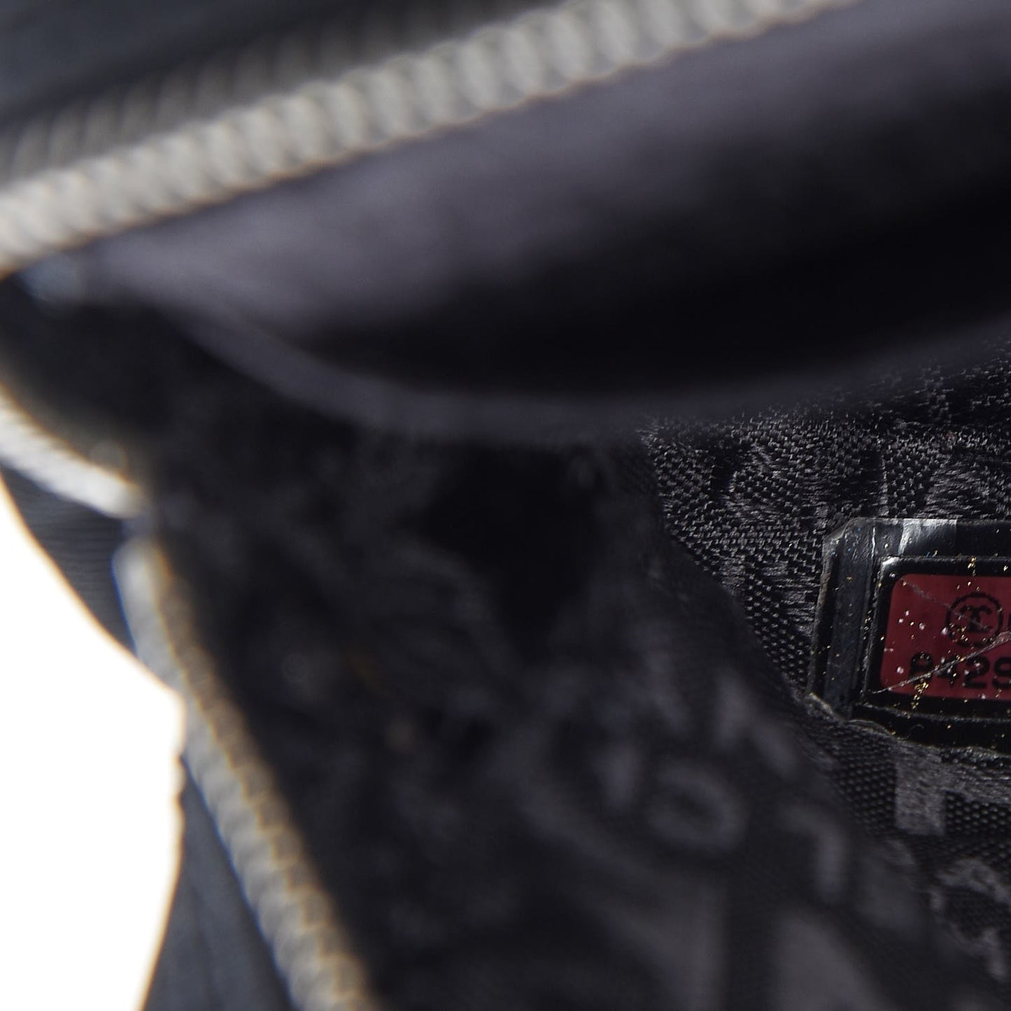 Nylon Square Quilted Flap Black