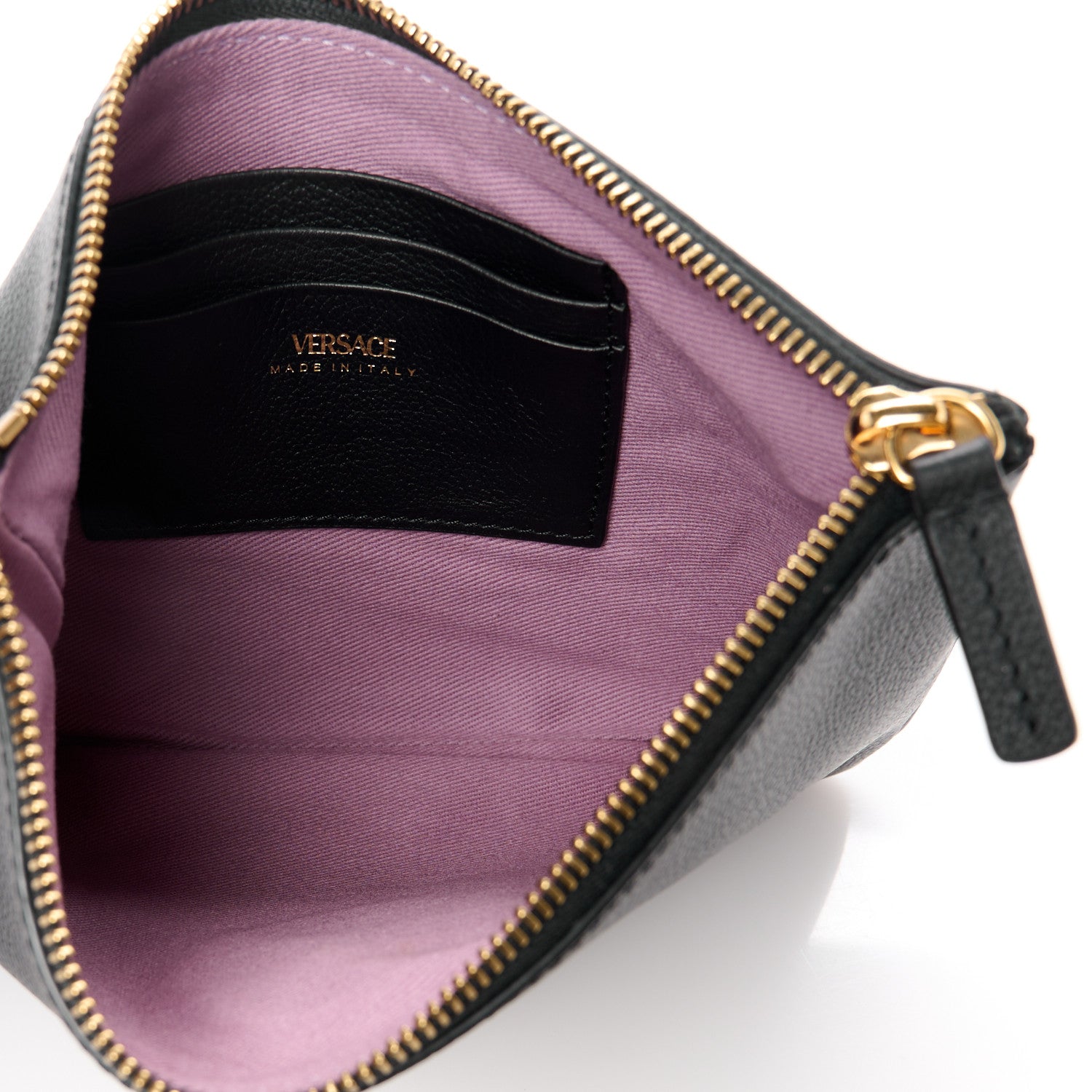 Versace Grained Calfskin La Medusa Pouch Black 5 of 8