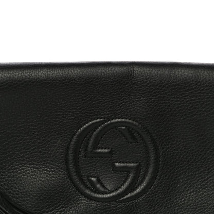 Gucci Pebbled Calfskin Medium Soho Clutch Black 9 of 19
