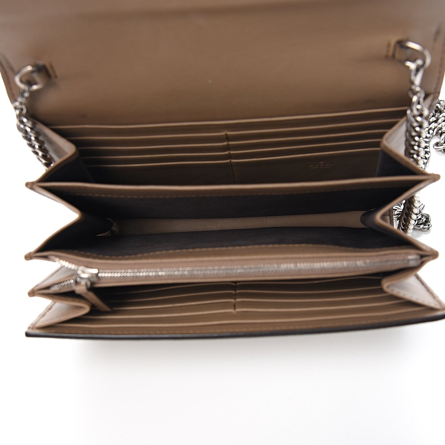 GG Supreme Monogram Mini Dionysus Chain Wallet Beige Taupe