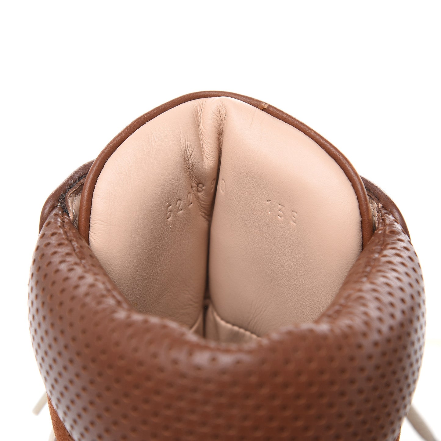 X SEGA Suede Calfskin GG Monogram Womens Flashtrek High-Top Sneakers 40 New Cuir Beige Ruggine