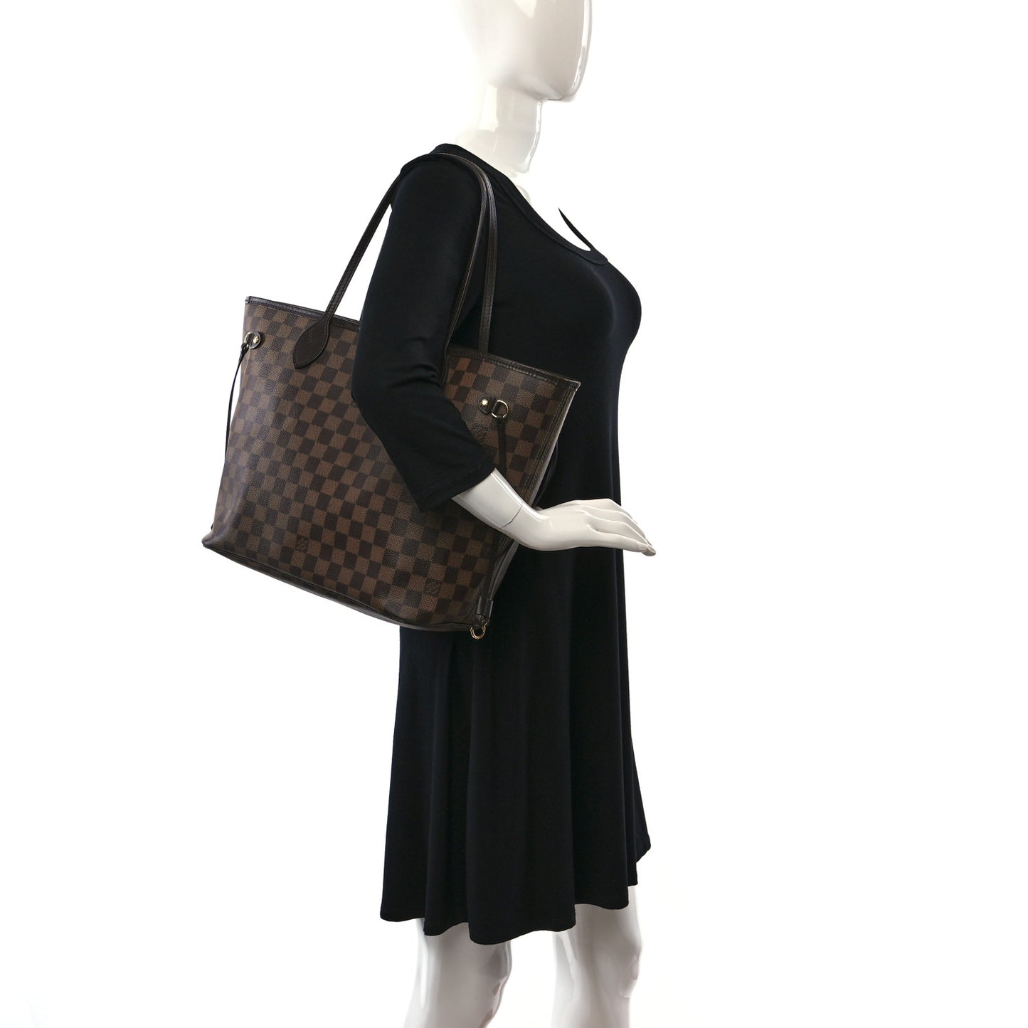 Damier Ebene Neo Neverfull MM Rose Ballerine