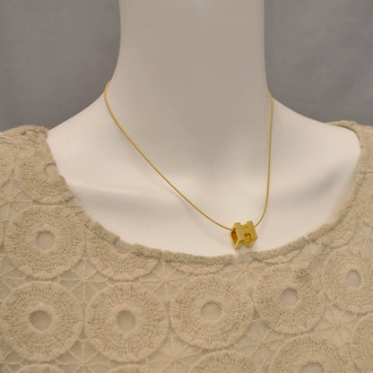 Hermes Cage d H Necklace Gold 2 of 5