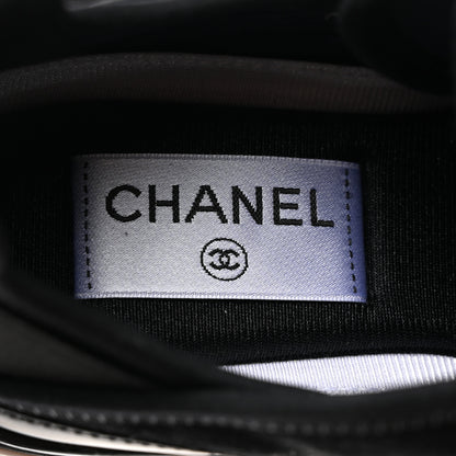 Chanel Velvet Calfskin Mixed Fibers CC Sneakers 37 Black 6 of 9