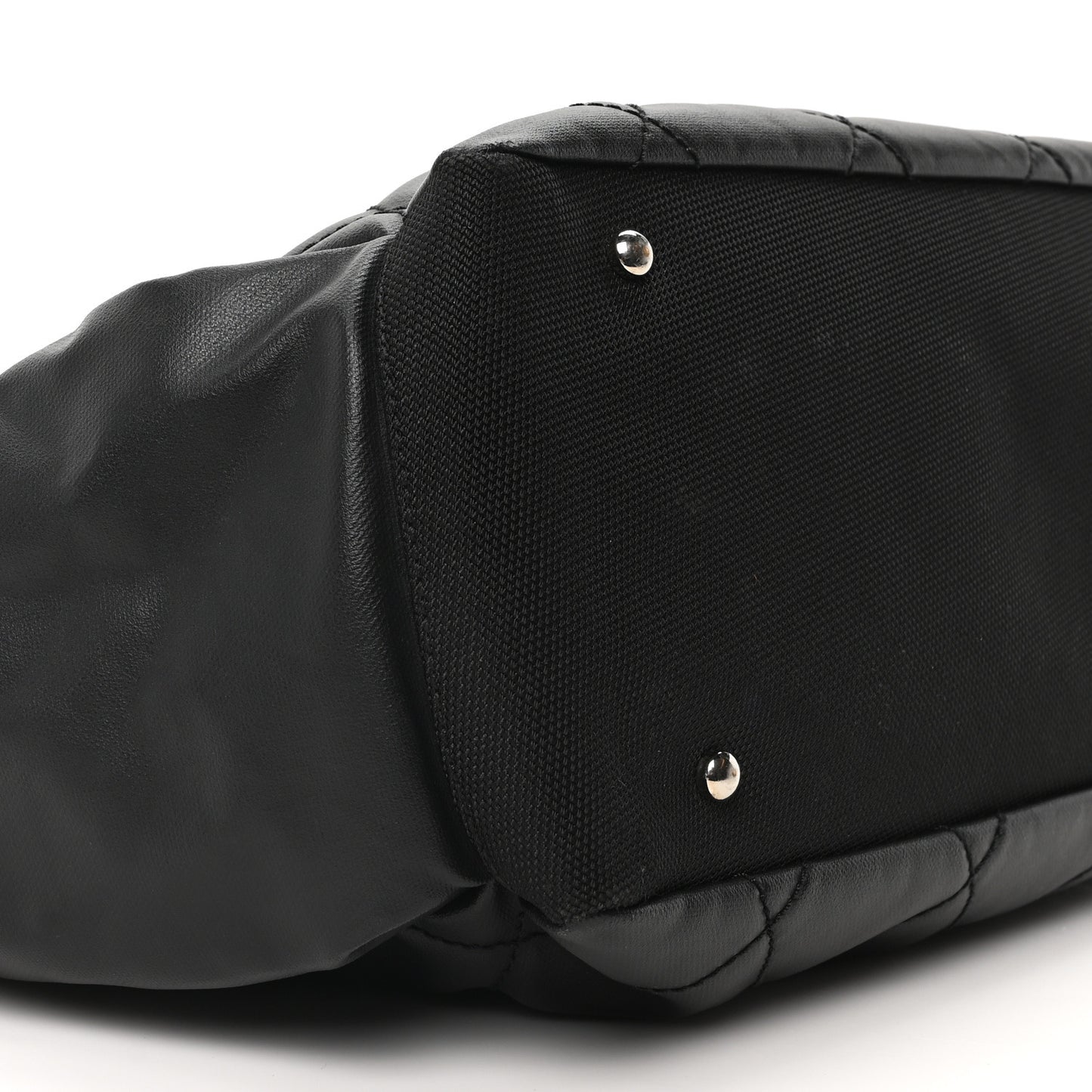 Coated Canvas Large Paris Biarritz Tote Black