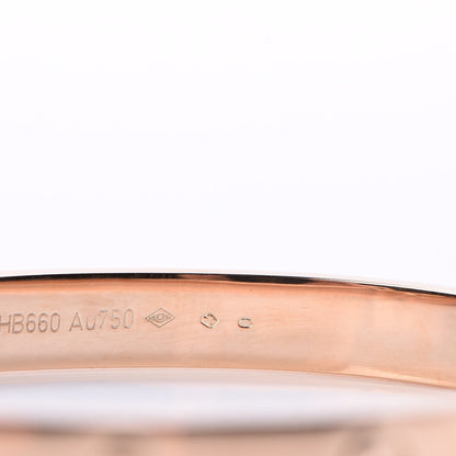 Cartier 18K Pink Gold LOVE Bracelet 16 9 of 10