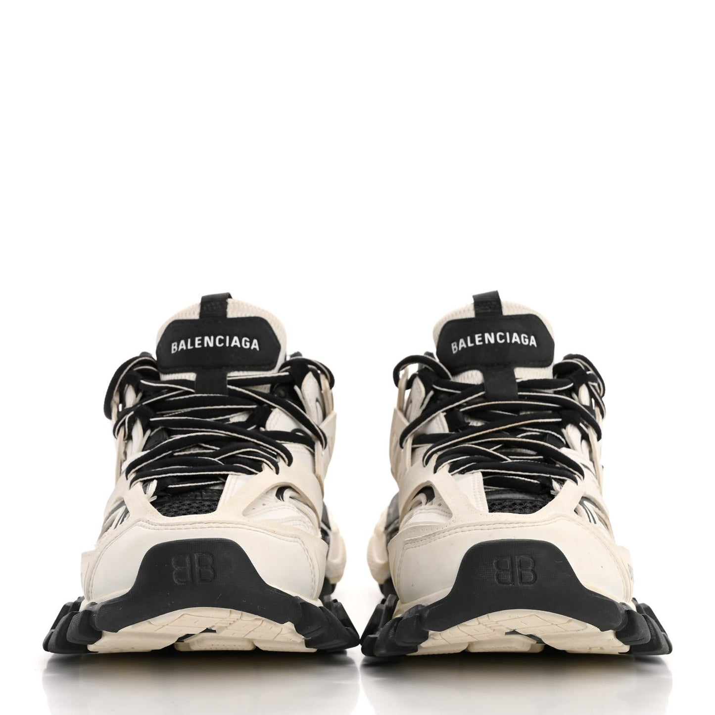 Rubber Mesh Bi-Color Mens Track.2 Open Sneakers 36 Beige Black
