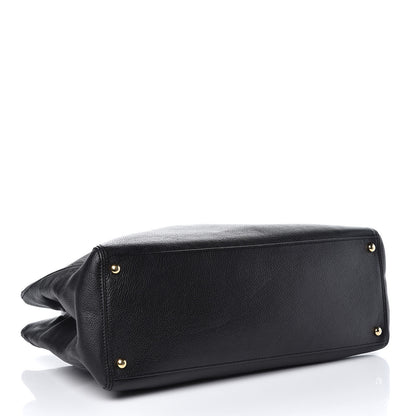 Chanel Calfskin Cerf Executive Shopper Tote Black 4 of 9