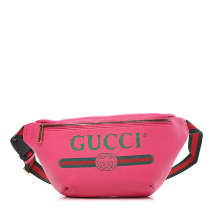 Gucci Grained Calfskin Logo Belt Bag Pink 1 of 9