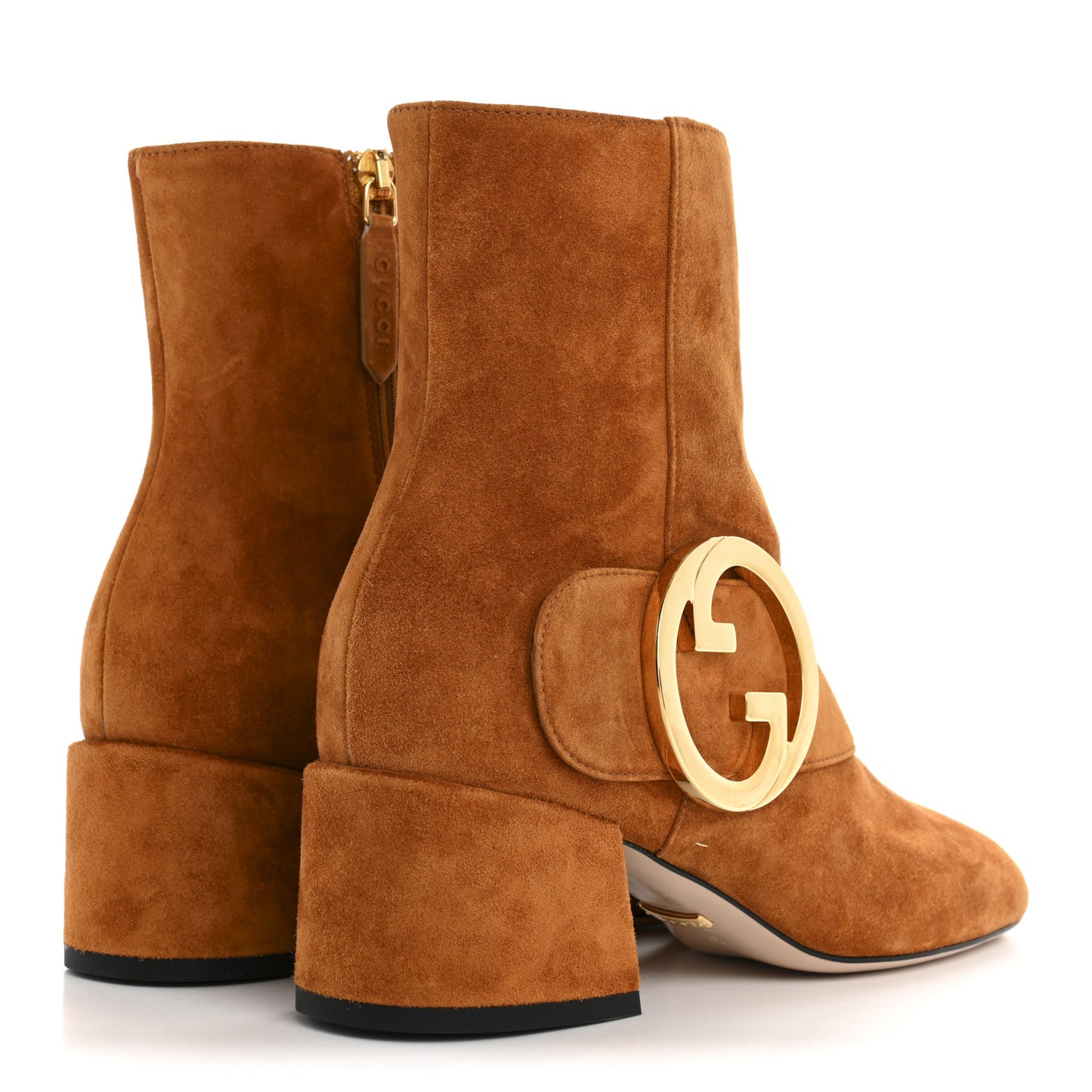 Suede Cachemire Blondie 55mm Ankle Boots 35 Blondie Cognac