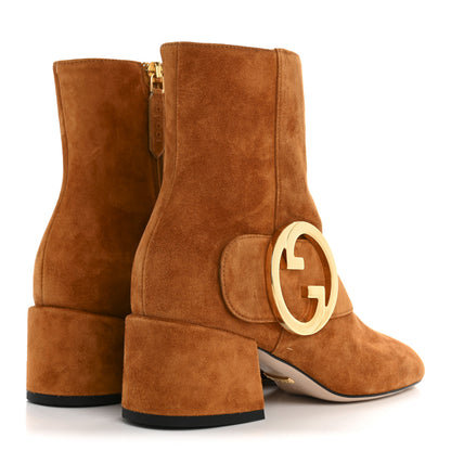 Gucci Suede Cachemire Blondie 55mm Ankle Boots 35 Blondie Cognac 5 of 10